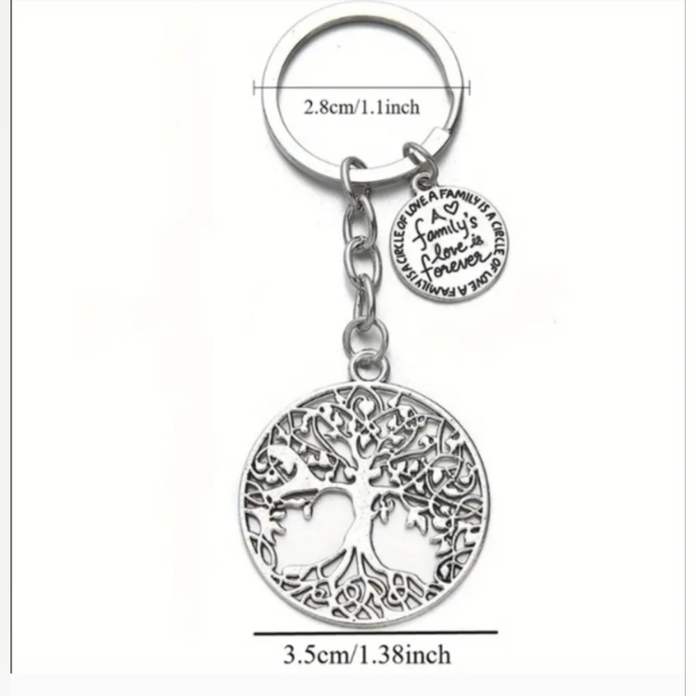 HOST GIVAWAY! 🎁 FREE SHIPPING! !Tree of Life Family Love Keychain W/Charm! 😍 - Picture 2 of 3